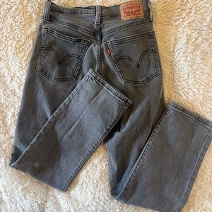 Levi’s grey Wedgie Straight Jeans